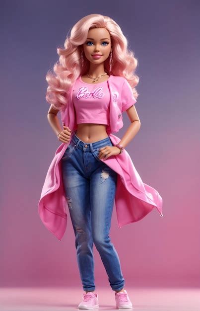 Premium Photo Barbie Doll In Hip Hop Urban Street Outfit