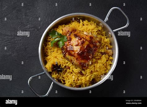 The National Saudi Arabian Dish Chicken Kabsa With Roasted Chicken