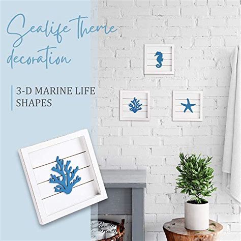 Tideandtales Coastal Blue Beach Wall Decor 3d Art With Starfish