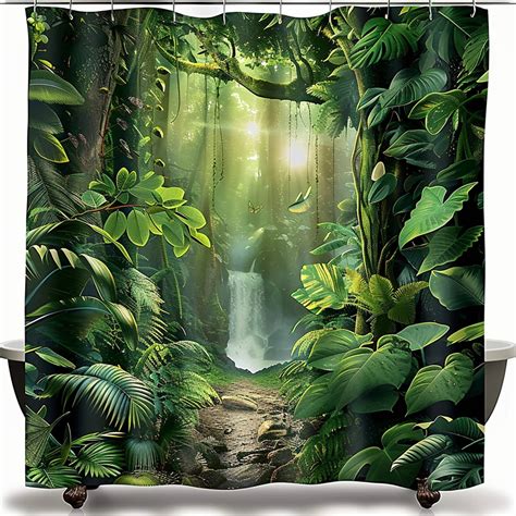 Jungle Adventure Shower Curtain Step Into A Tropical Rainforest Oasis