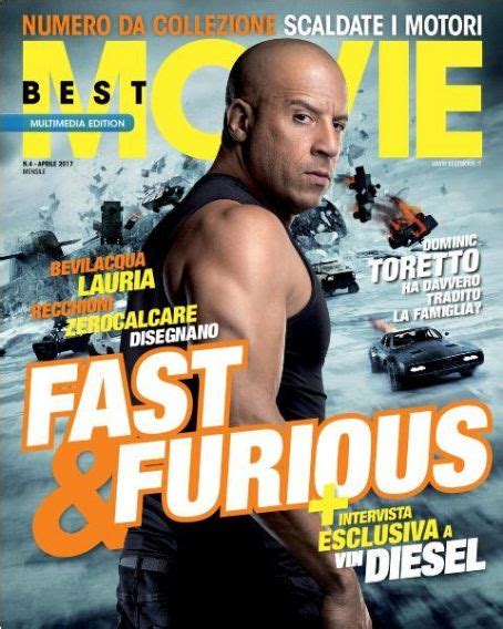 Vin Diesel Best Movie Magazine April 2017 Cover Photo Italy