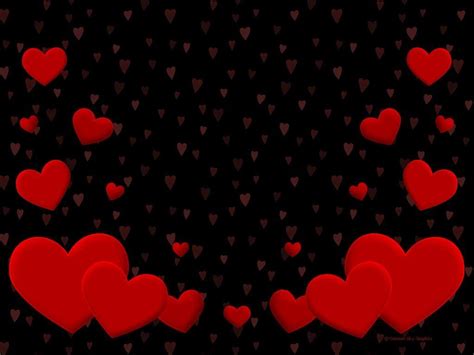 Red Hearts Black Backgrounds - Wallpaper Cave