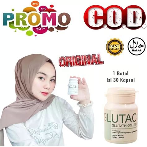 Suplemen Glutacid Glutathione Asli Original Kapsul Obat Pemutih