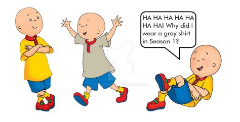 Caillou Laughs at His Character Design by FunGuy2001 on DeviantArt