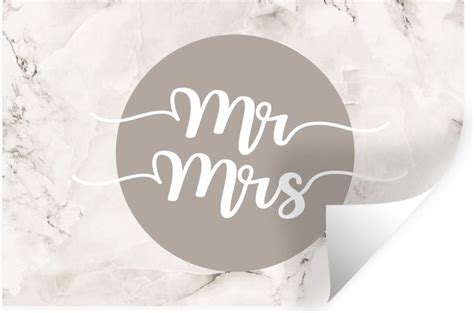 Muurstickers Sticker Folie Spreuken Mr Mrs Huwelijk Quotes