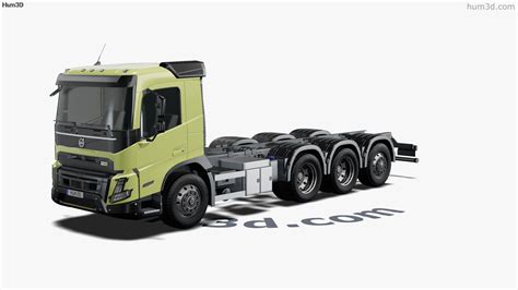 Volvo Fmx Day Cab シャシートラック 4アクスル 2020 3dモデルの360ビュー Hum3dストア