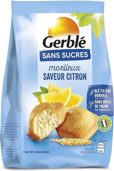 Gerblé Moelleux saveur Citron Sans Sucres Sans huile de palme 7