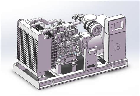 燃气发电机组3d模型下载三维模型solidworks模型 制造云 产品模型