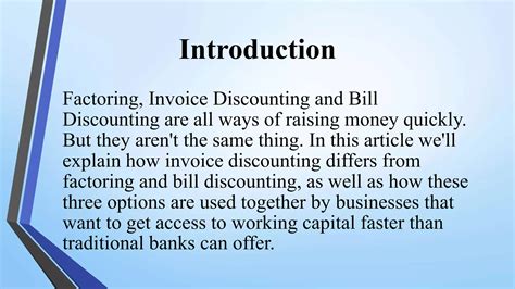 The Difference Between Factoring Invoice Discounting And Bill