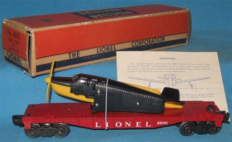 6800 Flatcar with Airplane - Lionel Trains Library