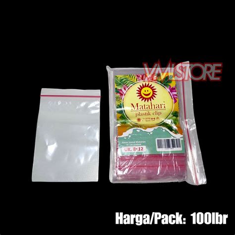 Jual Kantong Plastik Klip X Clip Pe Bening Zipper Lock Isi Lbr