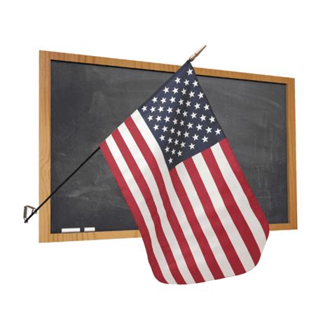 Liberty Flagpoles - Wall Mount | 2x3 American Flag | Indoor/Classroom ...