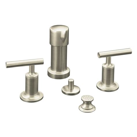 Kohler Purist Vibrant Brushed Nickel Vertical Spray Bidet Faucet At