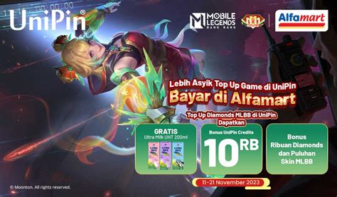 Top Up MLBB Gratis UHT Bonus UC 10rb Bonus Diamonds Dan Skin UniPin