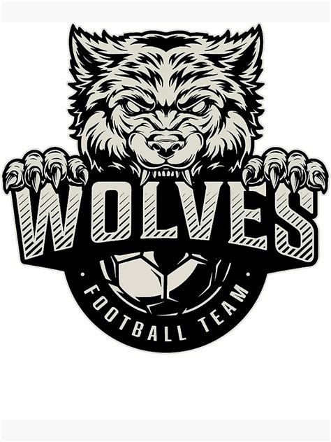 "Wolves Football Team Logo design " Poster for Sale by JosiahqWoods ...