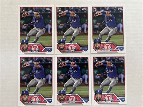 2023 Topps Series 1 Ezequiel Duran 286 Rangers 6 Card RC Lot Rookie EBay