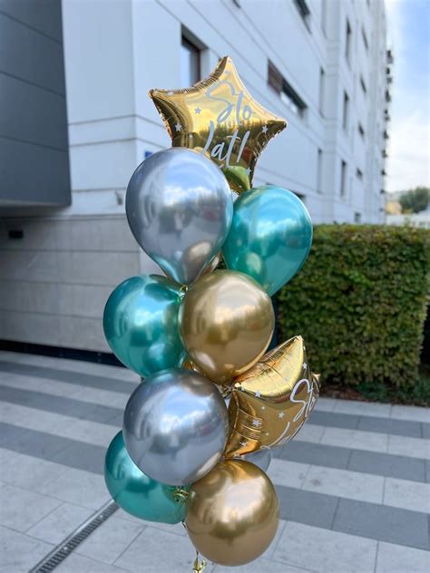 Bukiet Balonowy Gold Anniversary 9 Szt I Like Balloons