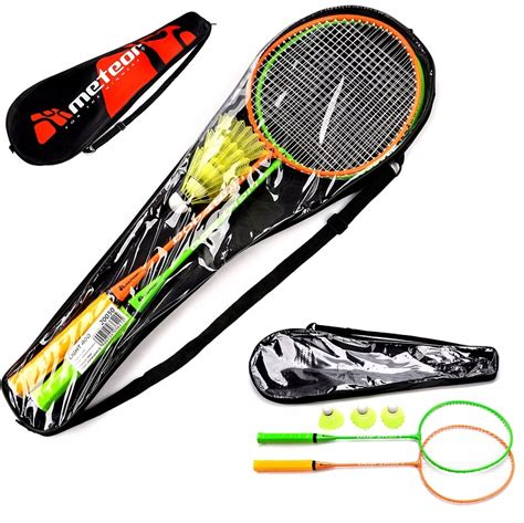 BADMINTON ZESTAW DO GRY RAKIETKI PALETKI LOTKI 12450496178