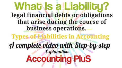 What Is A Liability Type Of Liabilities In Accounting Youtube