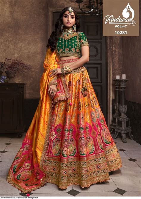 Royal Vrindavan Vol Banarasi Silk Lehenga Choli