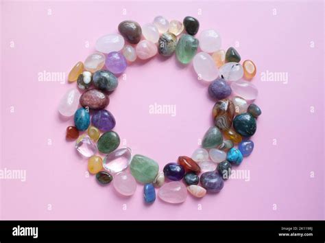 The Circle Is Lined With Natural Minerals Semi Precious Stones Of