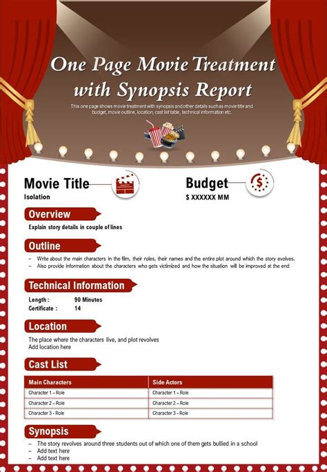 Movie Treatment Template