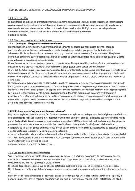 TEMA 15 Apuntes De Derecho Civil Patrimonial Uc3m TEMA 15 DERECHO