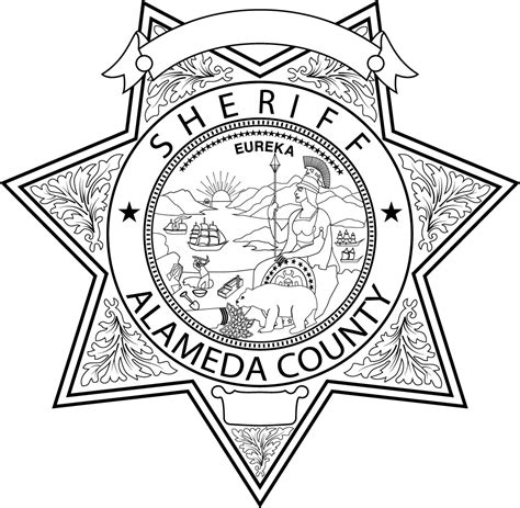 ArtStation - Alameda County, California, Sheriff Badge Blank,outline vector,SVG Badge, DXF, CNC ...