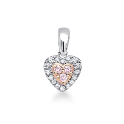 Pink Diamond Heart Pendant - Holdsworth Bros