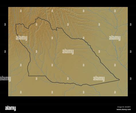 Cuando Cubango Provincia De Angola Mapa De Altura En Color Con Lagos