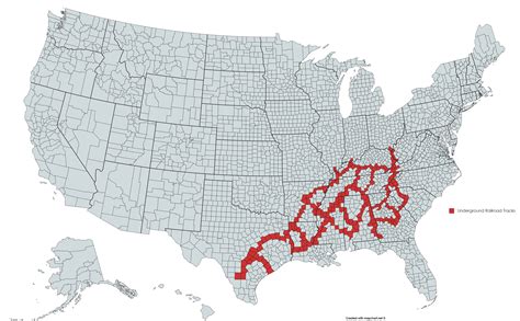 Simple Underground Railroad Map