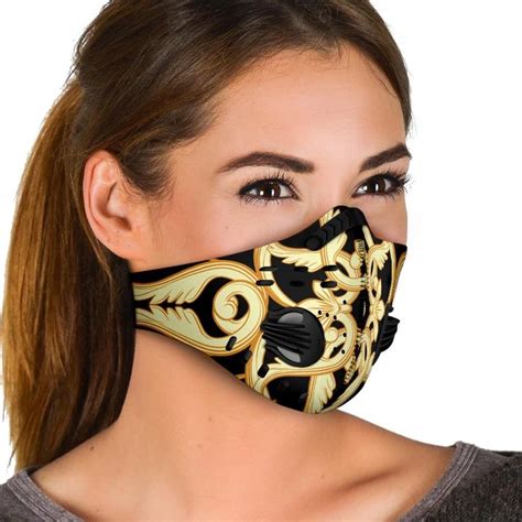 Black With Golden Ornament Premium Protection Face Mask Face Mask