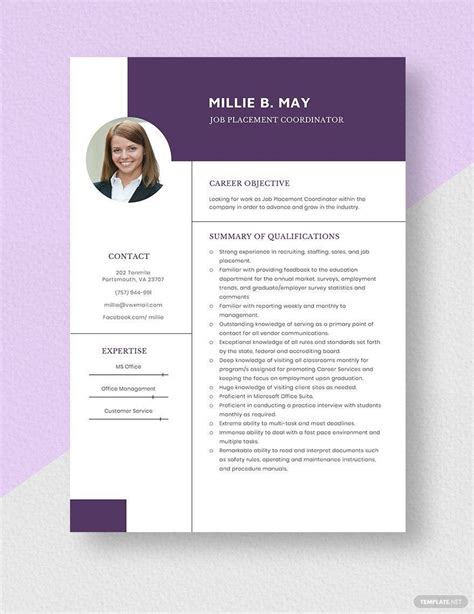 Free Job Placement Coordinator Resume - Download in Word, Apple Pages ...