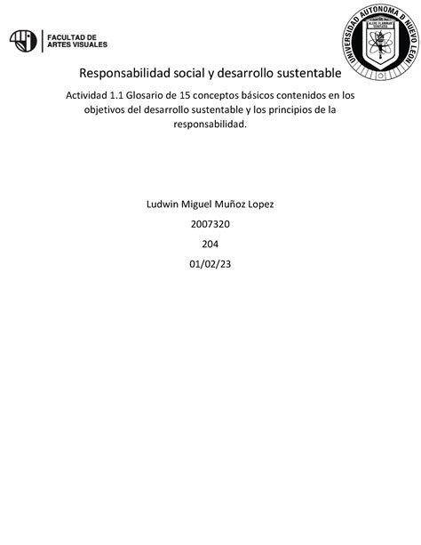 11 Actividad 11 Glosario De 15 Conceptos Básicos Contenidos En Los Objetivos Del Desarrollo