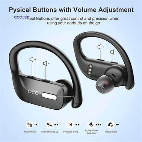 Occiam Wireless Earbuds Bluetooth Headphones 48h Play Back Earphones In