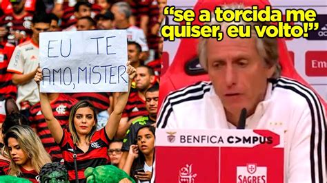 Jorge Jesus Admite Que Pode Voltar Pro Flamengo A Rea O Do Jorge