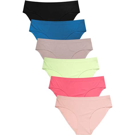 Women S No Show Bikini Panties Multi Color Assorted Underwear Large