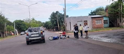 Un Motociclista Result Herido Tras Ser Embestido Por Un Autom Vil En