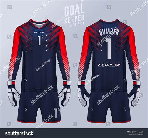 Goalkeeper Jerseytshirt Sport Design Template Long Vector De Stock