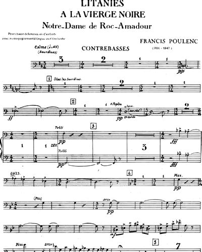 Litanies à la Vierge Noire Sheet Music by Francis Poulenc nkoda