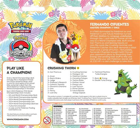 Pokémon TCG World Championships Decks 2024 Fernando Cifuentes