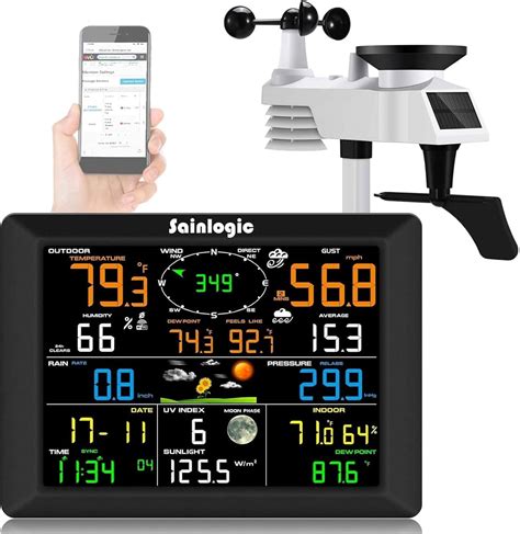 Sainlogic WiFi Weather Station, 8.3 inch Large Display Wireless Indoor