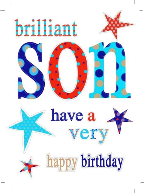 Happy Birthday To You Birthday Messages For Son Birthday Cards For