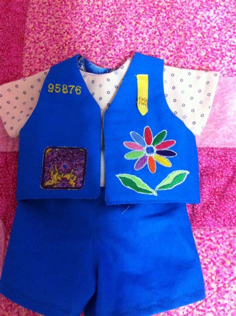 Daisy Girl Scout Uniform for American Girl Size Dolls. Includes Vest, With Your Troop Number ...