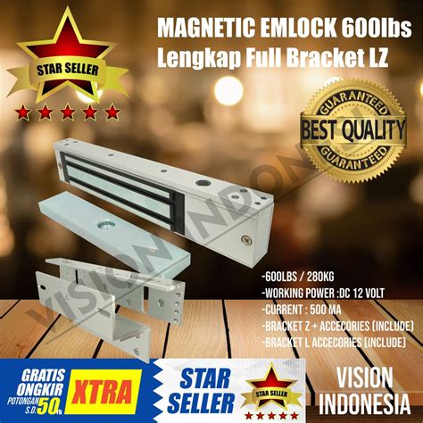 Jual Emlock Magnetic Lock Door With Bracket Zl Emlock Lbs Shopee