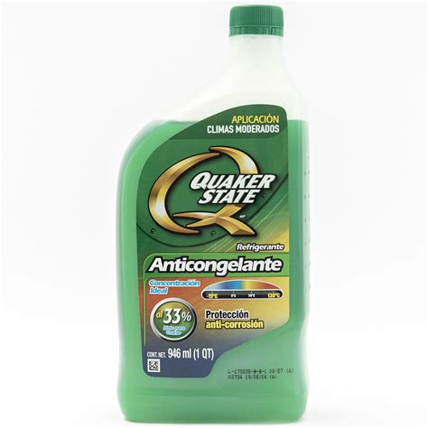 Anticongelante Verde Quaker State Listo Para Usarse Botella De Litro