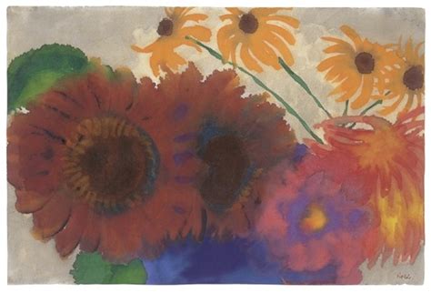 Sonnenblumen Dahlien Und Gerbera By Emil Nolde On Artnet