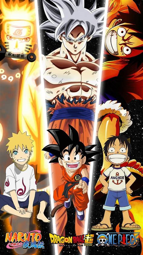 Naruto Goku Und Ruffy Anime Dragon Ball Super Anime Dragon Ball