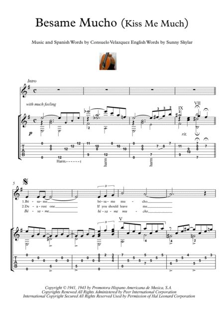 Besame Mucho Kiss Me Much Arr Pianosheetnow By The Coasters Sheet