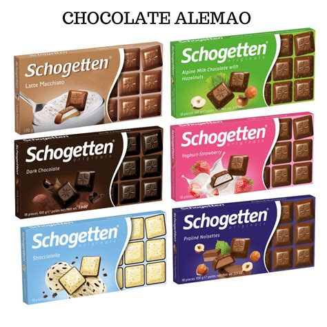 Barra De Chocolate Schogetten 100g Importado Alemanha Varios Sabores